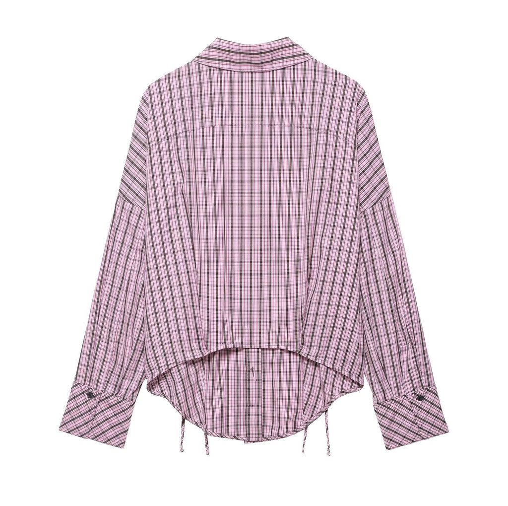 Women's Women Clothing Idle Multiple Wear Plaid Shirt