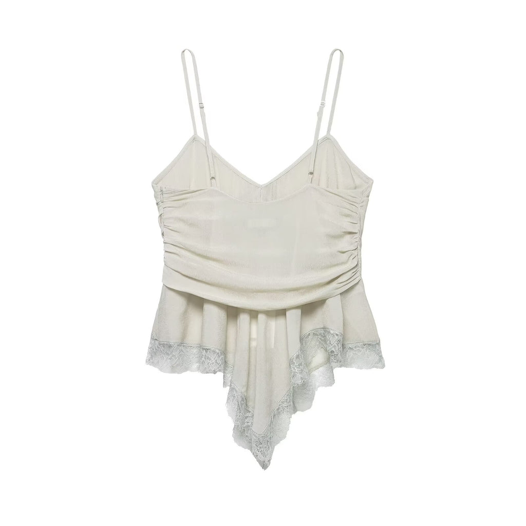 's Girls Bandage Georgette Lace Top With Narrow Straps