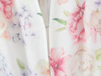 French Hydrangea Deep-V Tulle Dress