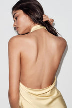 Women's Satin Halter Top