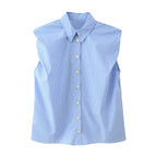 Women's Striped Puff-Sleeve Top