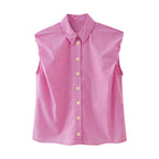 Women's Striped Puff-Sleeve Top
