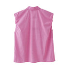 Women's Striped Puff-Sleeve Top
