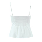 Spring Summer Two Color Lace Waist Slimming Top
