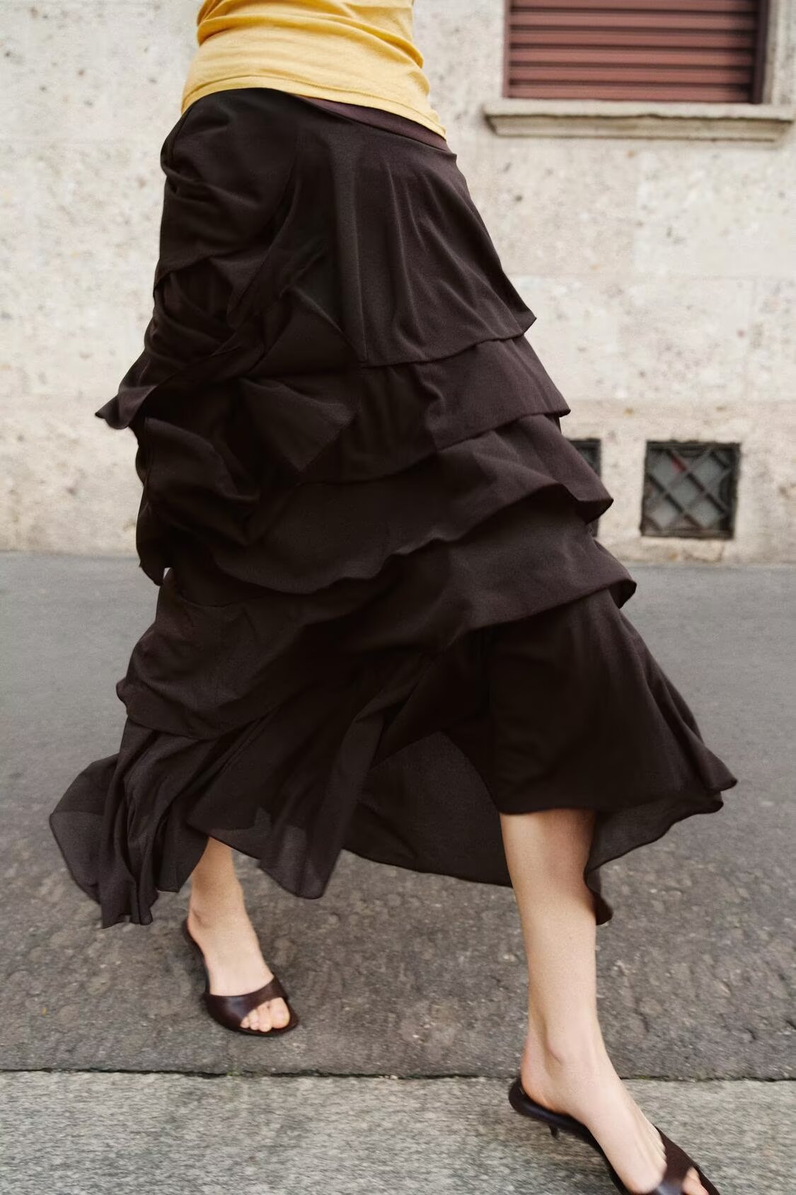 Women's Layered Midi Skirt