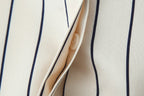 Spring Striped Fluffy Sleeve Shirt Pleated Pants Sets