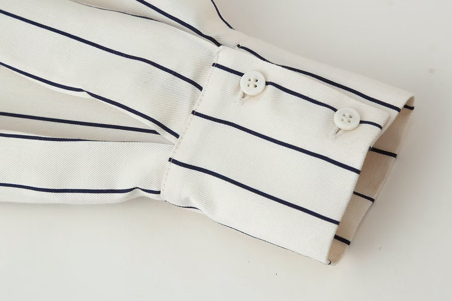 Spring Striped Fluffy Sleeve Shirt Pleated Pants Sets