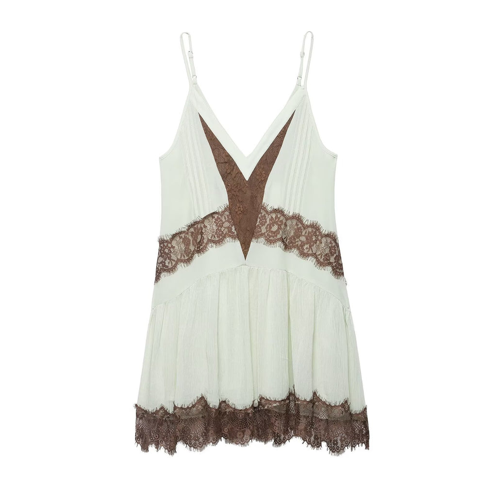 Brown and Green Dress