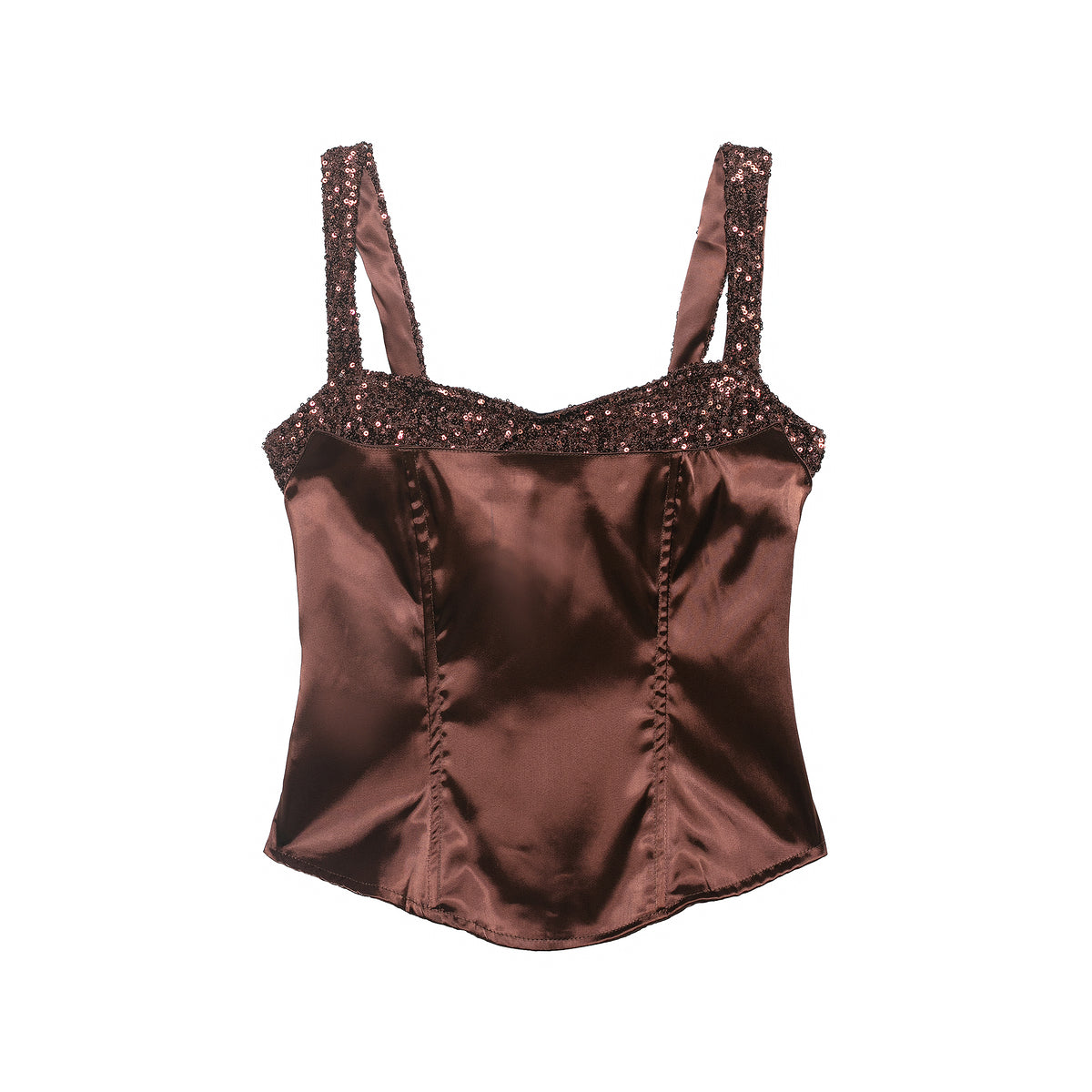 Women's Clothing Spring Solid Color Sequ Stitching Sleeveless Sling