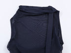 's Slim Fit Silk Net Scarf With Sleeveless Vest Top