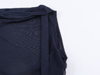's Slim Fit Silk Net Scarf With Sleeveless Vest Top
