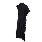 Women's Elegant Asymmetry Turtleneck Peplum Top