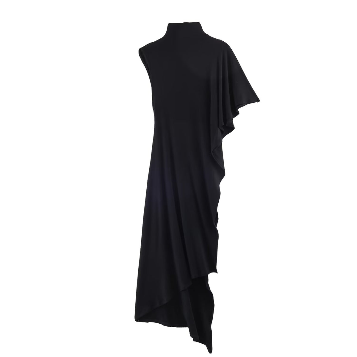 Women's Elegant Asymmetry Turtleneck Peplum Top