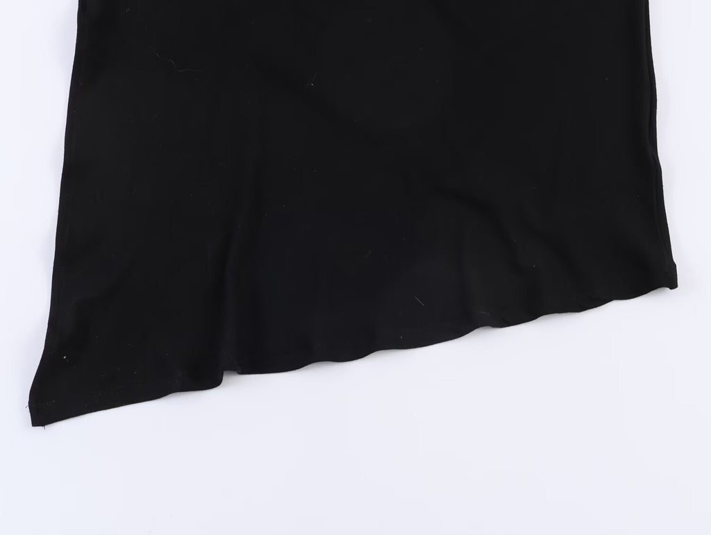 Women's Elegant Asymmetry Turtleneck Peplum Top