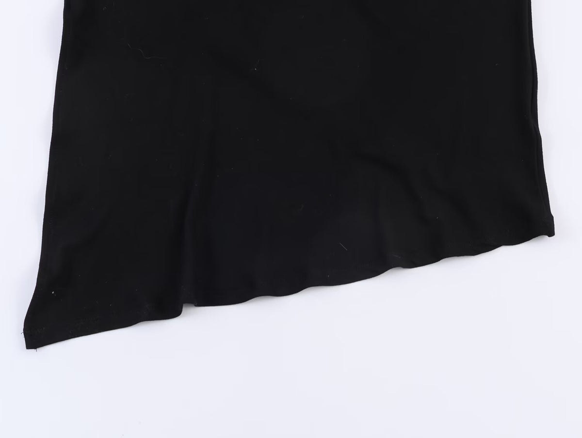 Women's Elegant Asymmetry Turtleneck Peplum Top