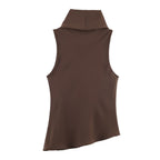 Women's Asymmetric Solid Hem Top