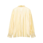 Women's Satin Bowknot Decoration Shirt