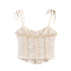 With Laminated Decoration Tight Braces Bra Top