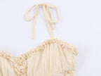 With Laminated Decoration Tight Braces Bra Top