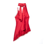 Stitching Lace Underwear Irregular Asymmetric Top Lingerie