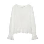 Women's Clothing Summer Embroidery Laminated Decoration Tulle Shirt