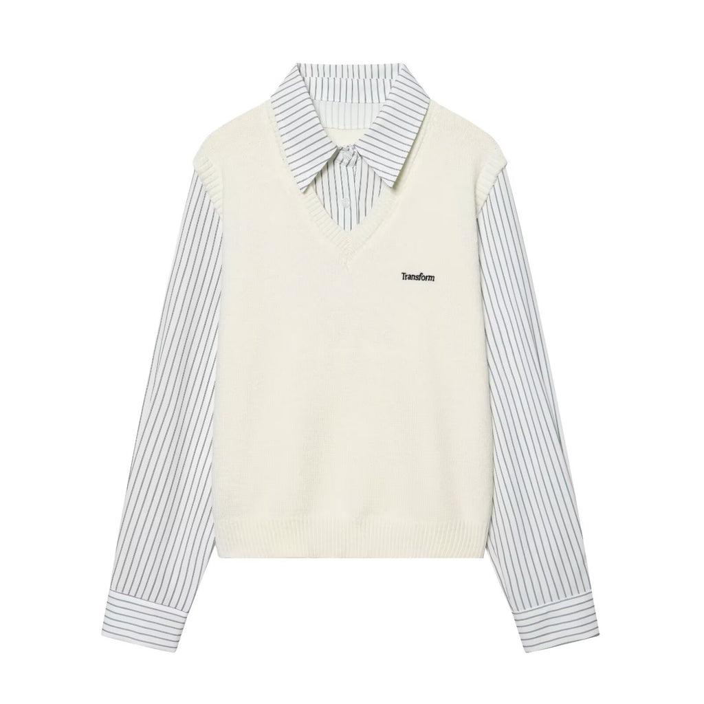 Women's Striped Knitted Knit Sweater