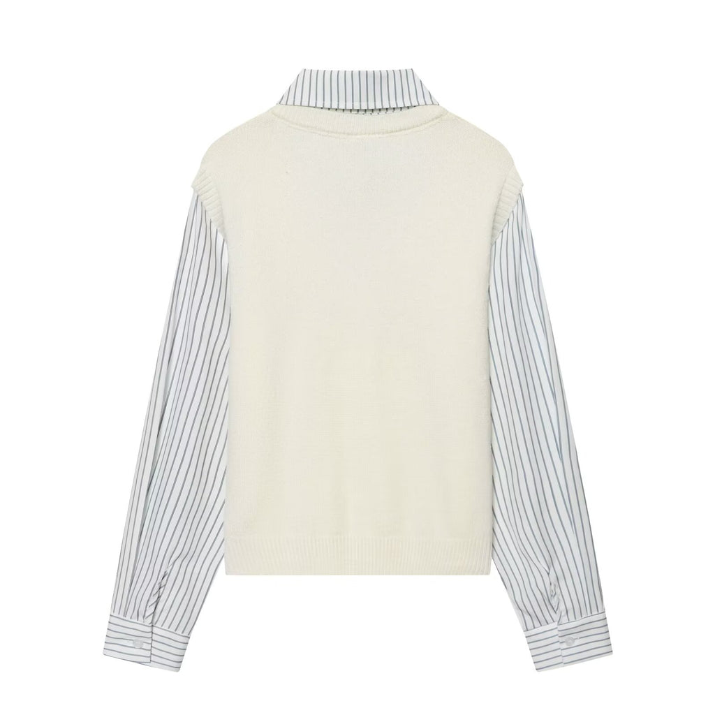 Women's Striped Knitted Knit Sweater