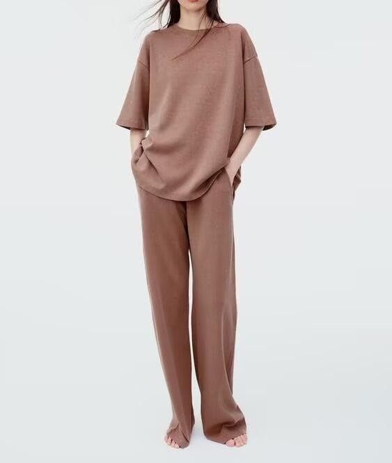 Summer Women Casual Suit T shirt Casual Pants