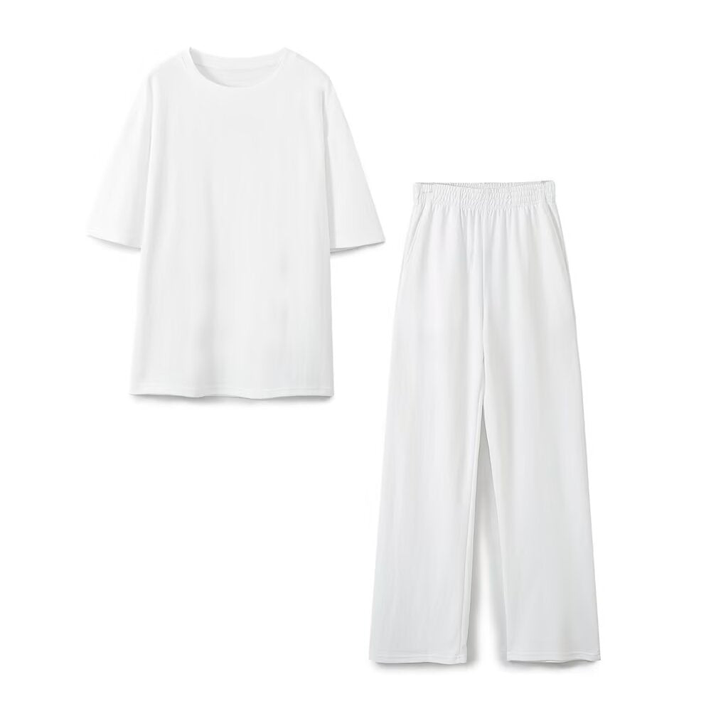 Summer Women Casual Suit T shirt Casual Pants