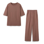 Summer Women Casual Suit T shirt Casual Pants