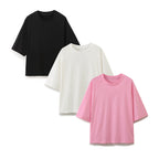 Spring Double Sided Cloth Loose T shirt Double Sided Cloth Jogger Pants Suit