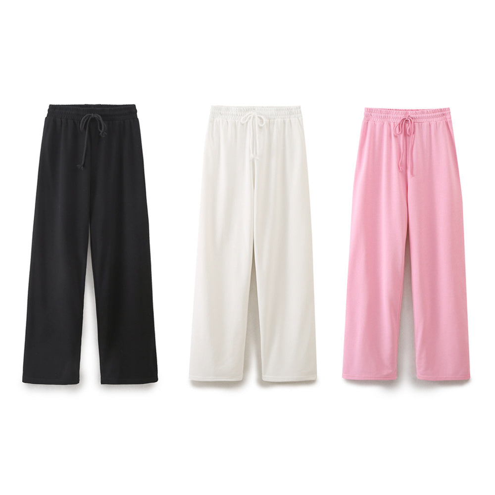 Spring Double Sided Cloth Loose T shirt Double Sided Cloth Jogger Pants Suit