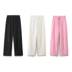 Spring Double Sided Cloth Loose T shirt Double Sided Cloth Jogger Pants Suit