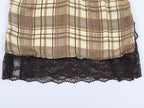Women's Women Spring Retro Elegant Plaid Underwear Top