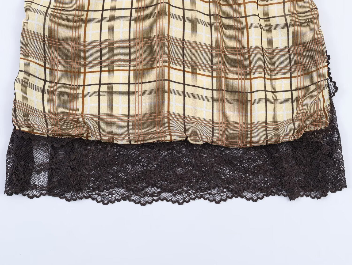Women's Women Spring Retro Elegant Plaid Underwear Top