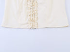 Spring Women Rivet Laminated Decoration Shirt Skirt Sets