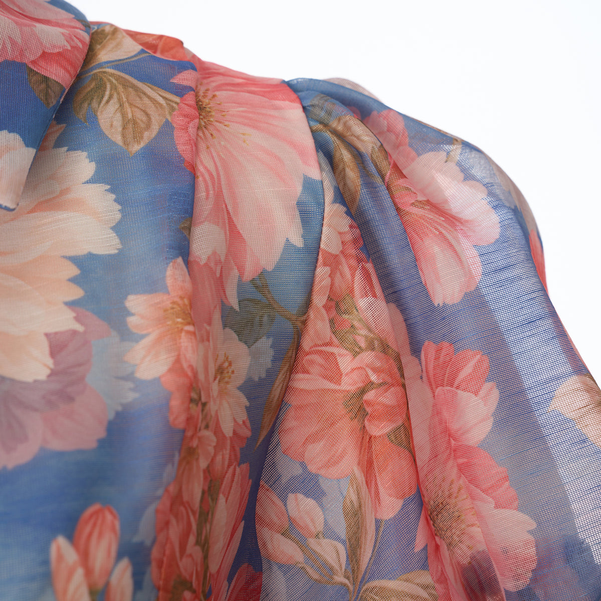 Women's Summer Floral Short Sleeved Waist Long Dress