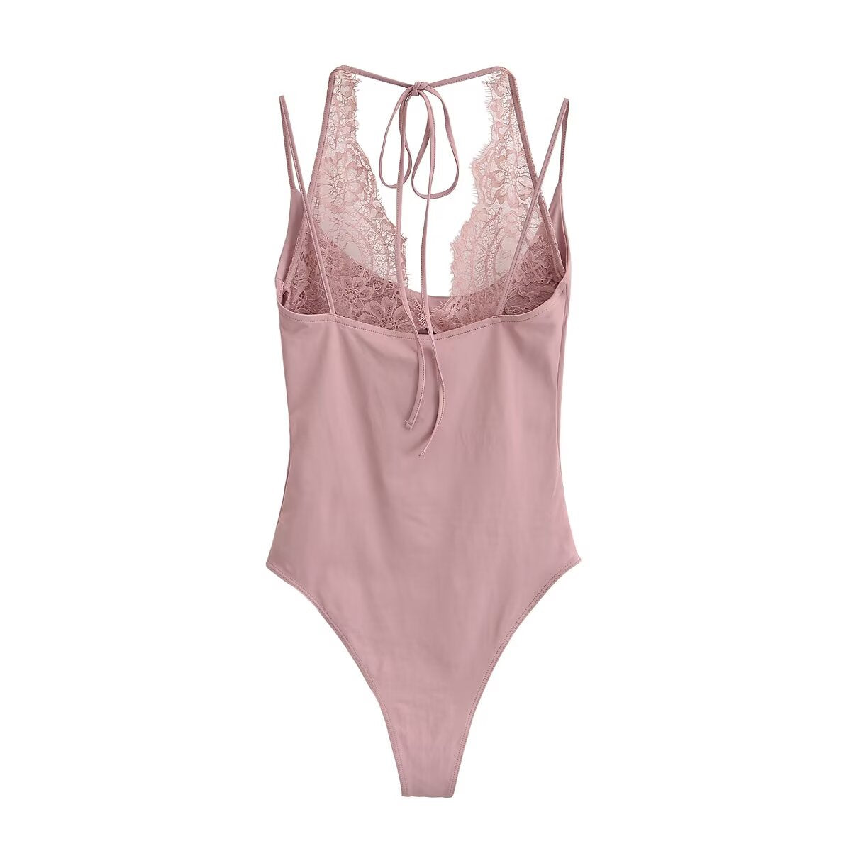 Lace Halter Backless Jumpsuit