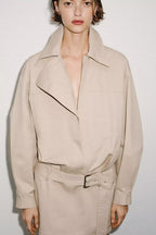 Women's Belted Collared Mini Dress