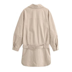 Women's Belted Collared Mini Dress