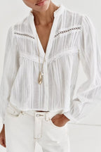 Women's Lace Long-Sleeve Vintage Shirt