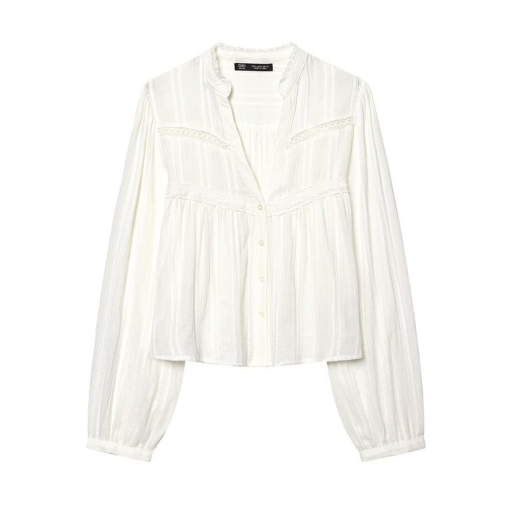 Women's Lace Long-Sleeve Vintage Shirt