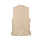 Button Detail Stretch Tank Top for Women