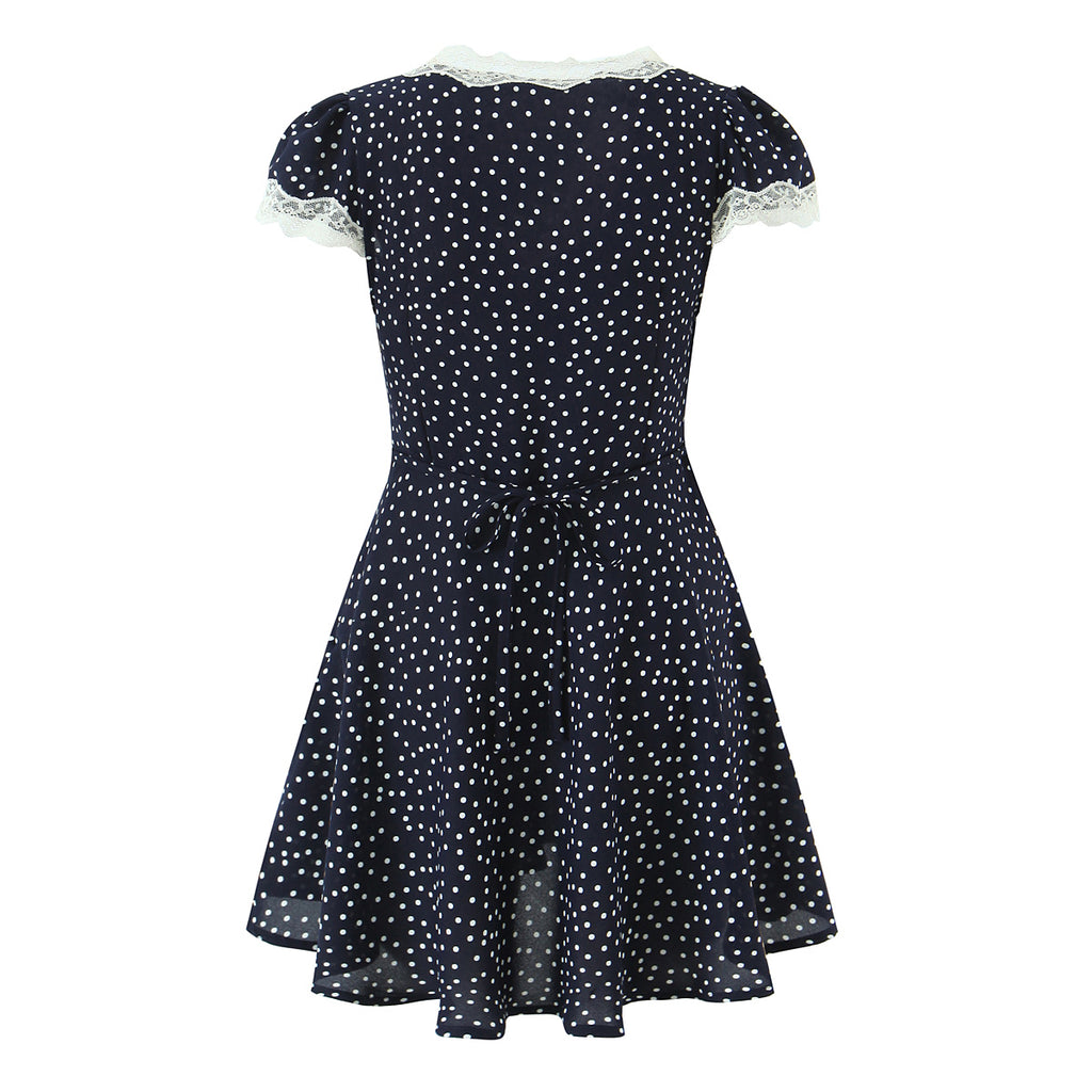 Women's Lace Polka Dot Dress