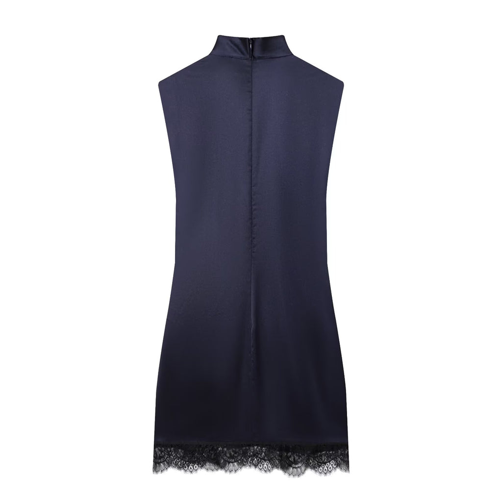 Women's Lace Satin Dress