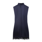 Women's Lace Satin Dress