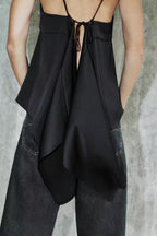 Women's Asymmetric Silk Satin Texture Underwear Top