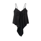Women's Asymmetric Silk Satin Texture Underwear Top