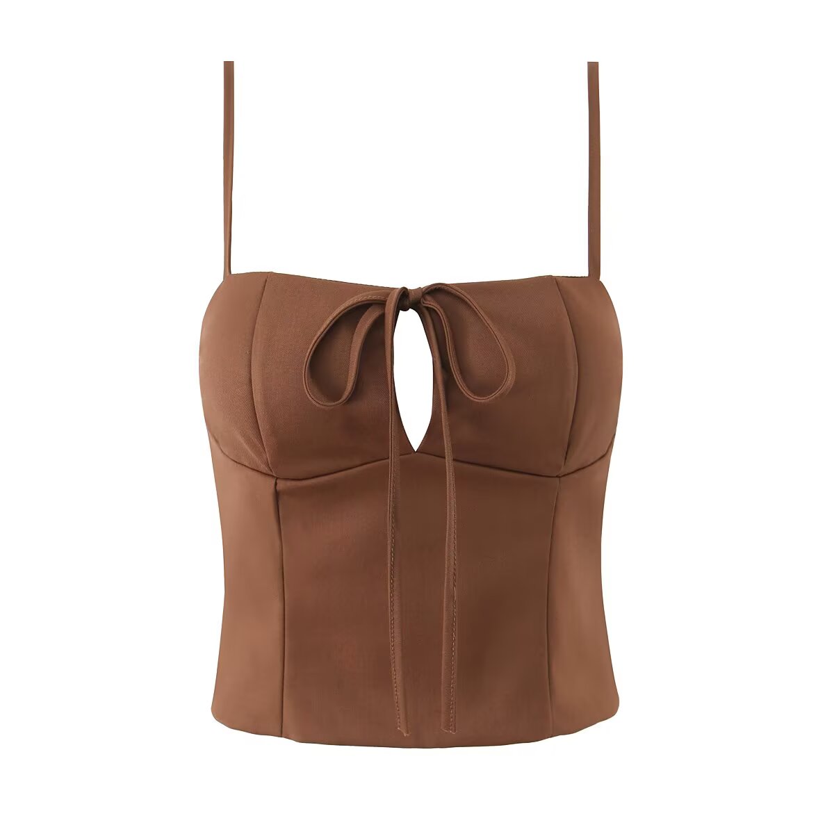Women's Lace Up Short Sling Top and Skirt Two-Piece Set