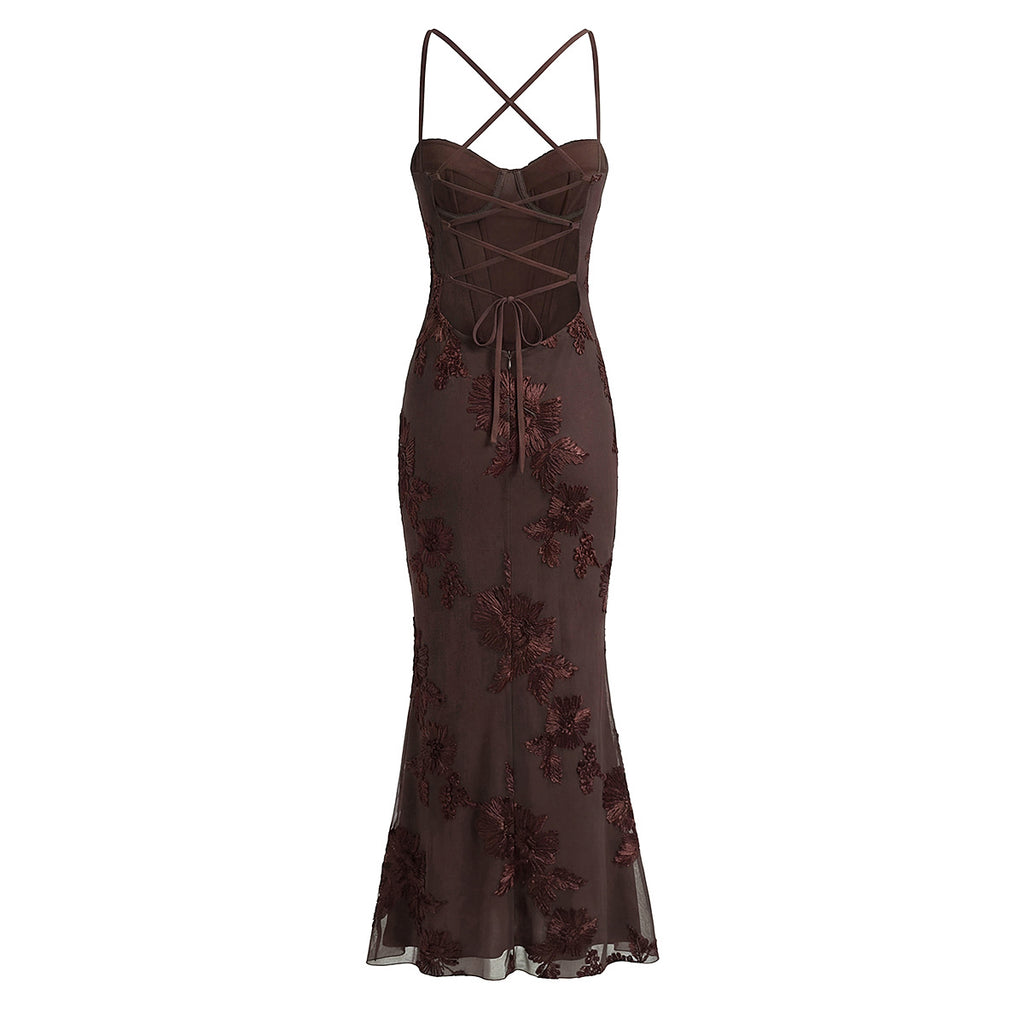 Women's Lace Backless Dress